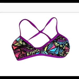 Dolphin multicolored bikini top Size large Swim Beach Vacation